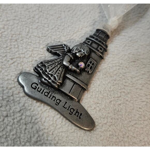 Gloria Duchin Ornament Pewter Christmas “Guiding Light” Lighthouse Memorial - Picture 2 of 7